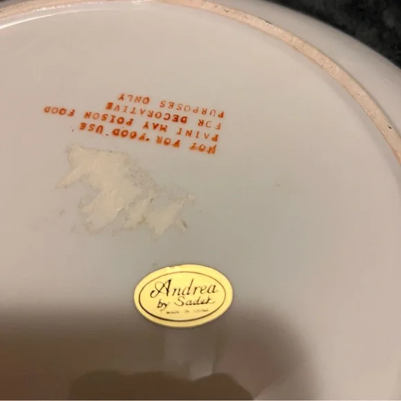 Andrea Decorative Plate with Gold Floral Accents - Picture 9 of 10